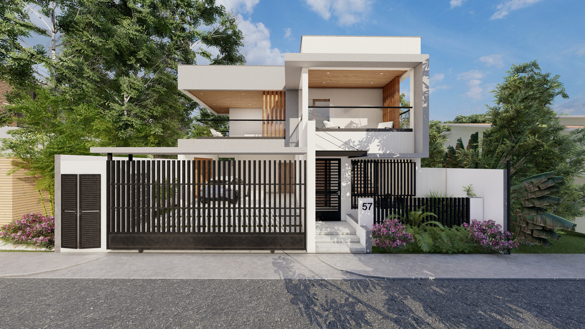 Residencia Privada - Two-level home with contemporary design